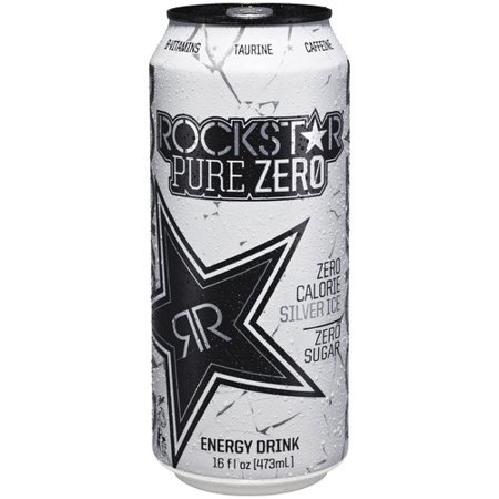 Rockstar Pure Zero Sugar Silver Ice Energy Drink, 16 oz Can